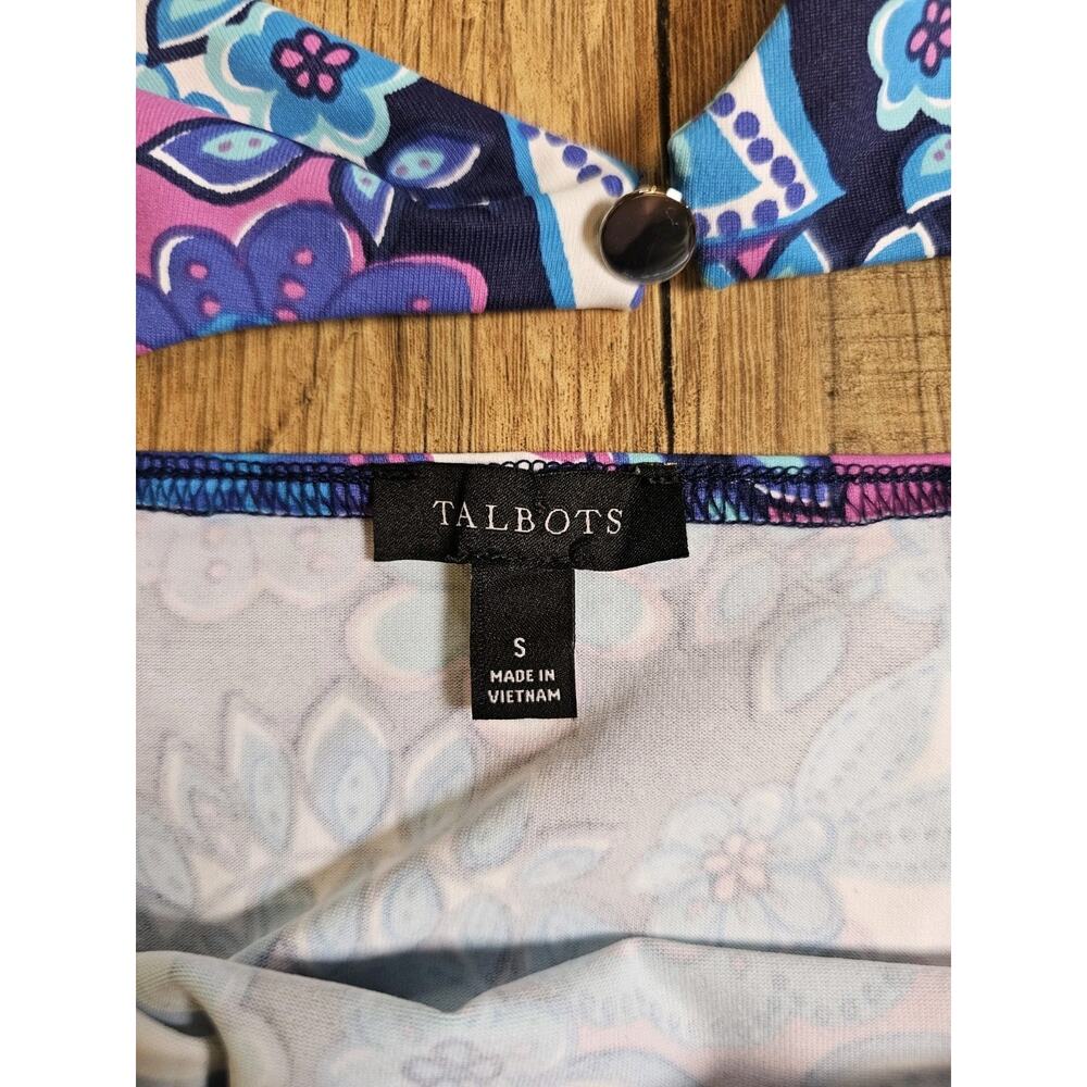 Talbots Effortless Jersey Shift Dress Runway Floral Women's Size S Stretch - Picture 5 of 6